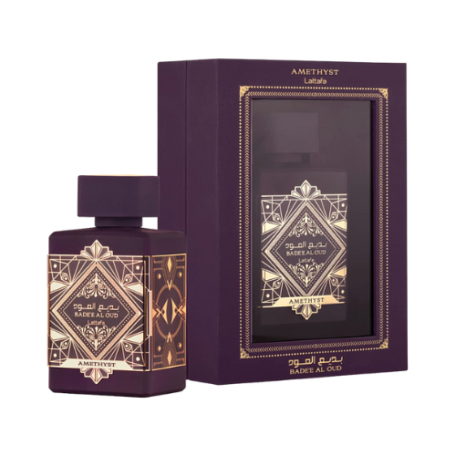Lattafa Bade'e Al Oud Amethyst Eau de Parfum – verpakking