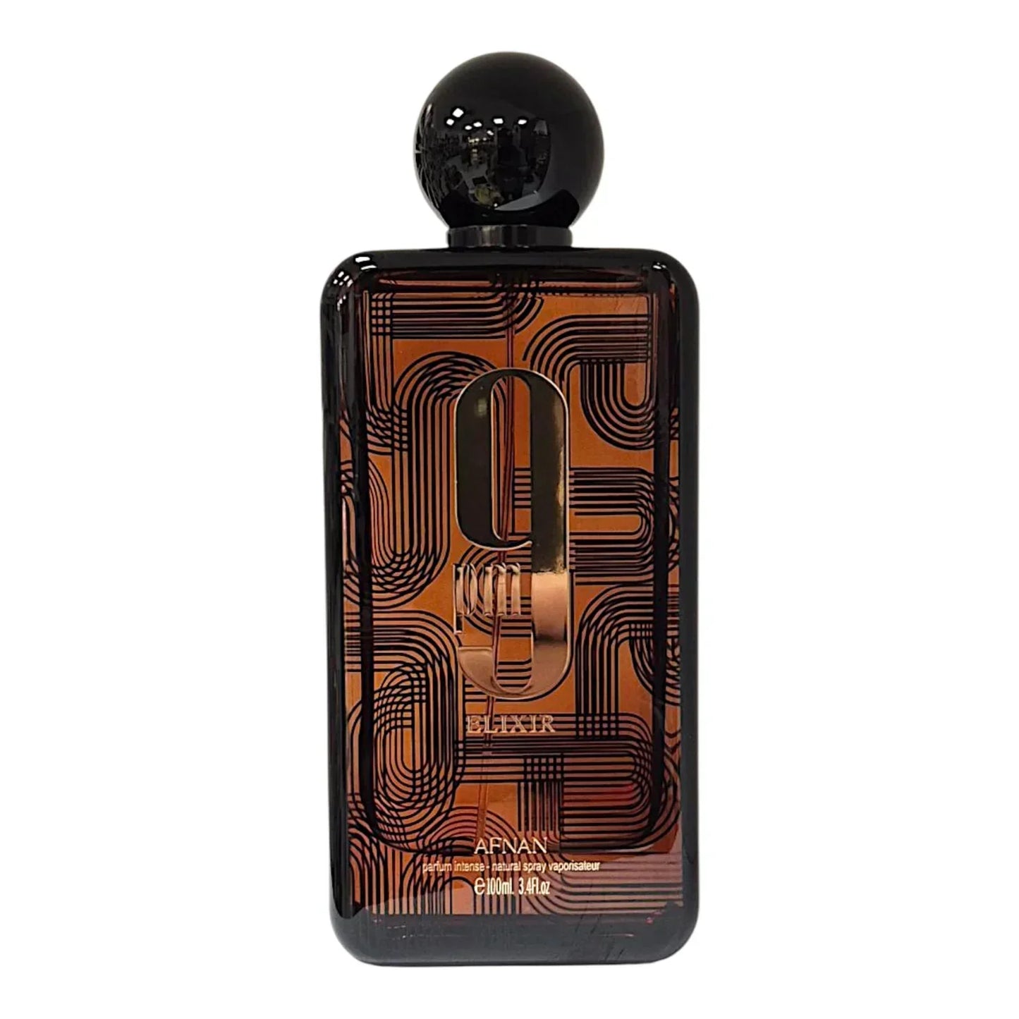 Edles Parfumflakon in Braun mit modernem Muster, Luxusduft für Damen und Herren