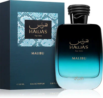 Rasasi Hawas Malibu Eau de Parfum – verpakking